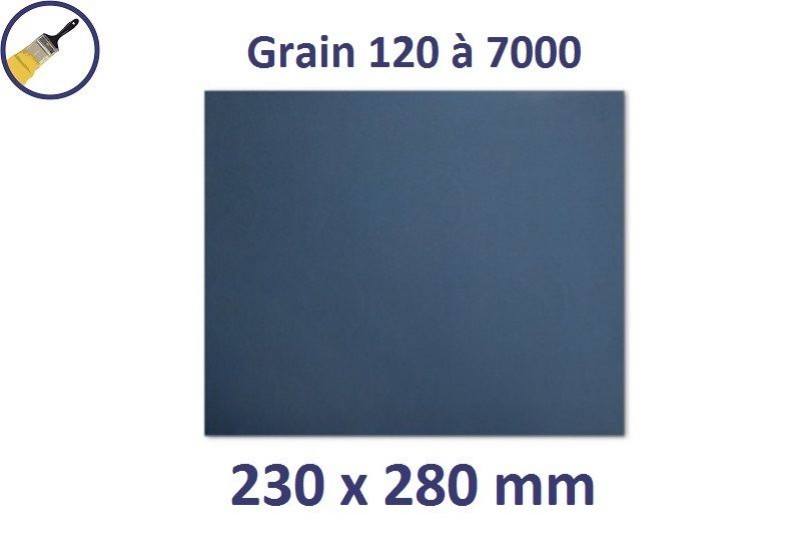 Papier à poncer carrosserie abrasif à l' eau 230x280 grain au choix ponçage