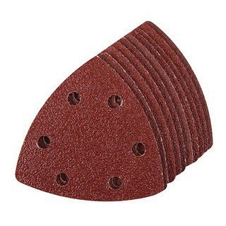 10 x feuille abrasive ponceuse triangulaire 90 mm