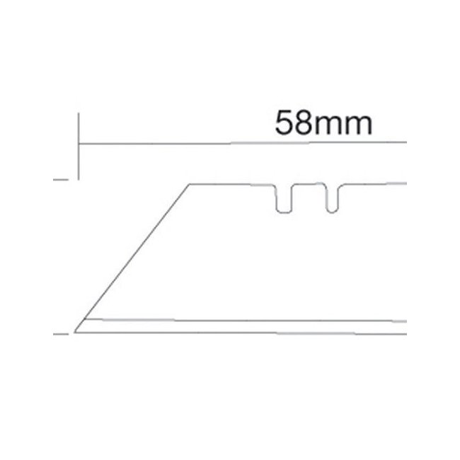 Lame trapèze pour cutter référence 40471, 52 x 19 mm, par 50