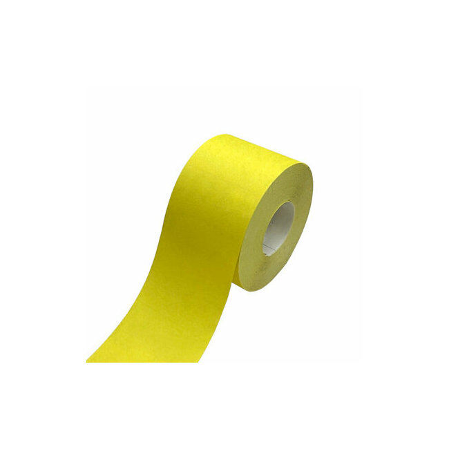 ProDec Rouleau de papier abrasif jaune de 5 m de grain 120 fin en oxyde  d'aluminium pour ponçage du bois, de la peinture, du plâtre, du métal, etc.
